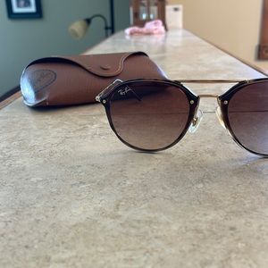 Ray ban brown frameless sunglasses